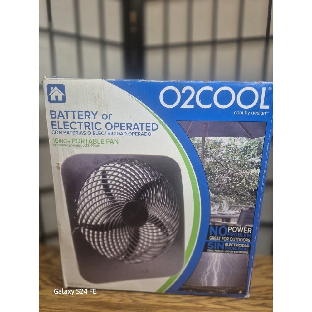 O2Cool 10″ Battery Perform Portable lightweight Fan with Adapter - Black